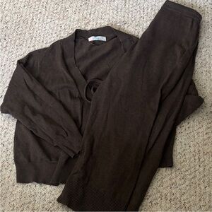 Free People beach Brown Cardigan Set XL